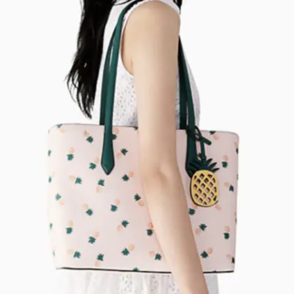 Kate Spade Marlee Pineapple Shoulder Tote Bag Purse & Matching Wallet Set NWT - Picture 5 of 6
